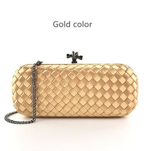 Handamde Fabric Weaved Minaudiere Box Clutch Purse, Women Evening Bag, AE010A image 9