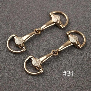 2pcs1 Pair Horsebit snaffle Bit Loop Ring, Leathercraft, leather shoes hardware link decals, HG001 image 10