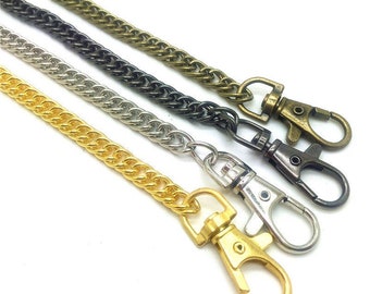 1-5-10pcs Flat metal chain with clasps, Heavy feel in hand, W8.0mm, Length 120cm PA03