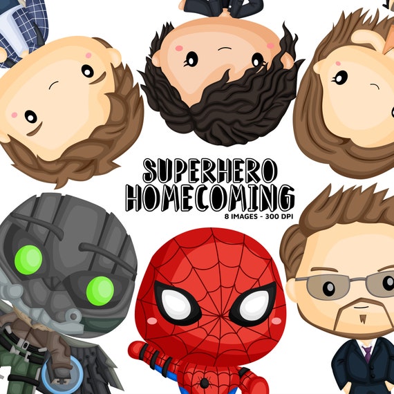 Download Free Superheroes Clipart Superhero Clip Art Homecoming Free Etsy SVG Cut Files