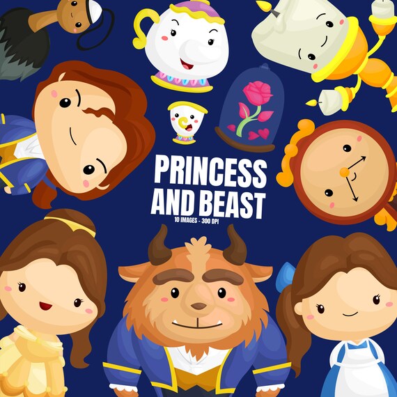 Download Beauty Clipart Beast Clip Art Princess Clipart Free Svg Etsy