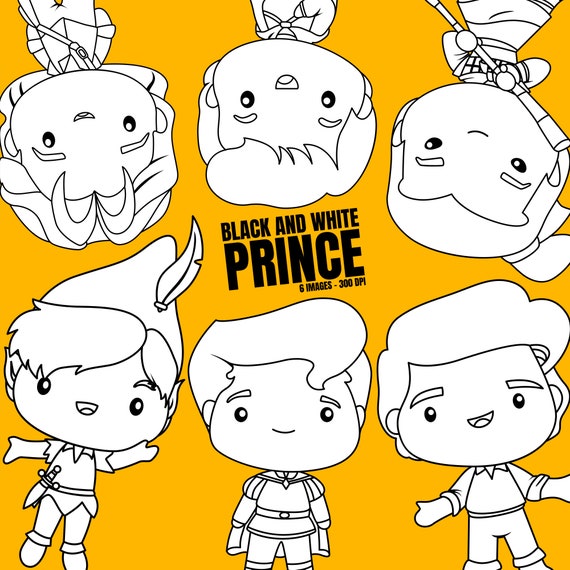 Download Free Prince Clipart Fantasy Clip Art Black And White Free Svg Etsy SVG Cut Files