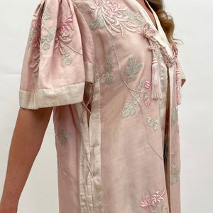 1920s silk coat embroidered antique