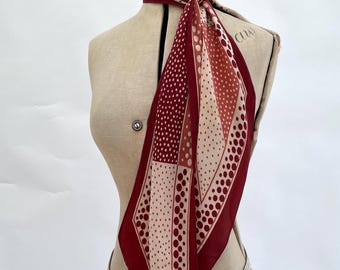1930s silk scarf Art Deco design antique