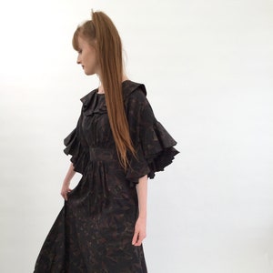 1970s Gina Fratini maxi dress Art Deco design vintage