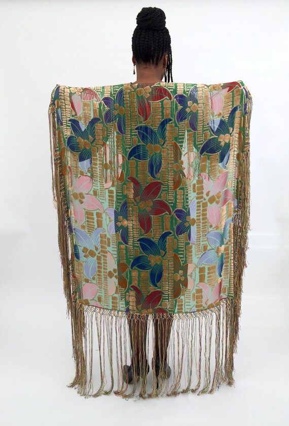 1920s devoré shawl vintage antique