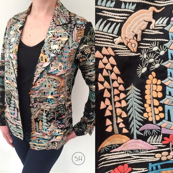 Magnificent 1920s jacket silk Chinese embroidered