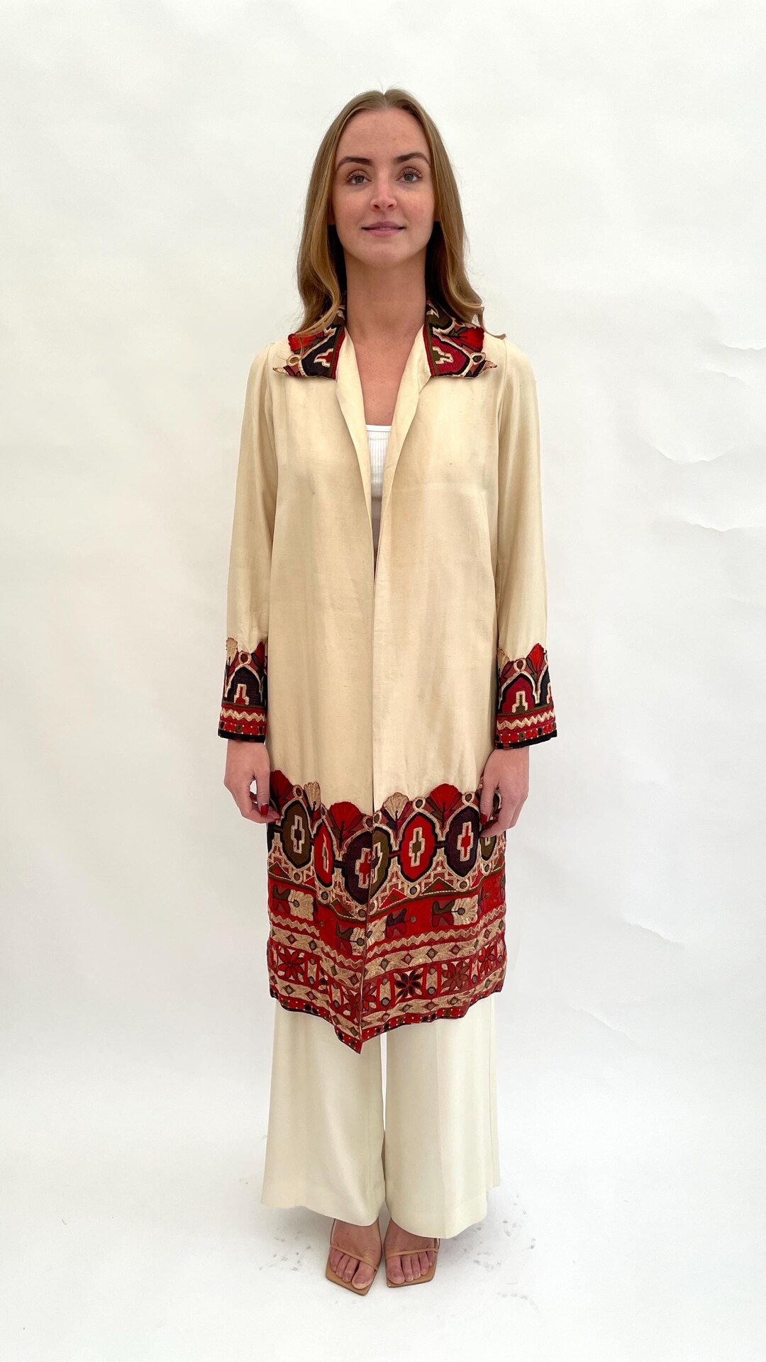 1920's Egyptian Long Black Cowl Neck Gown