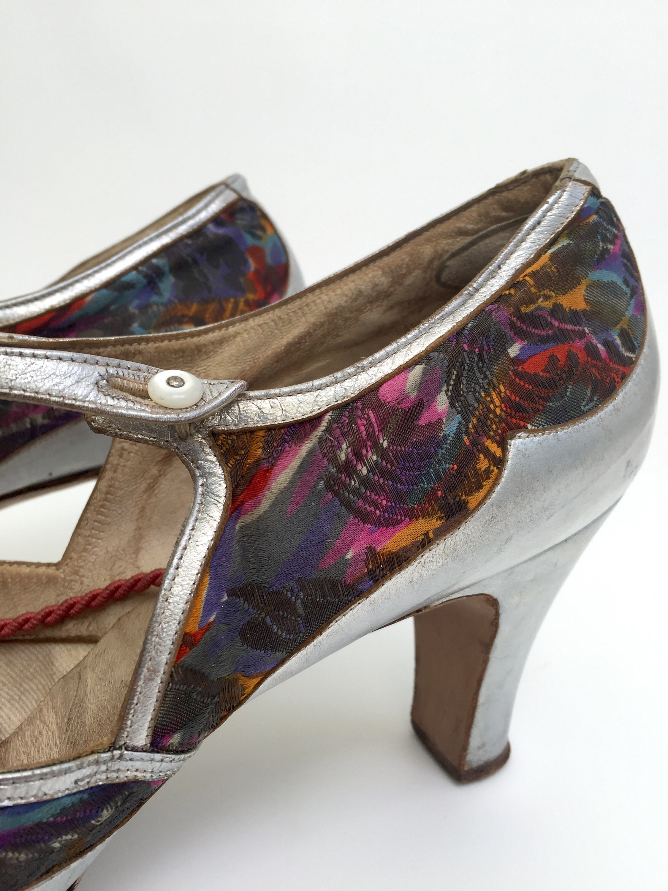 Silver 1920s deals shoes