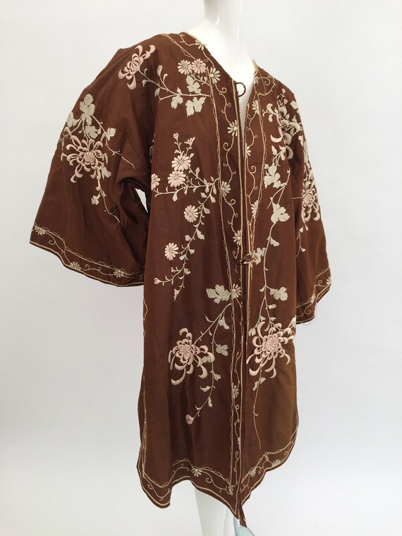 1920s kimono silk embroidered vintage antique