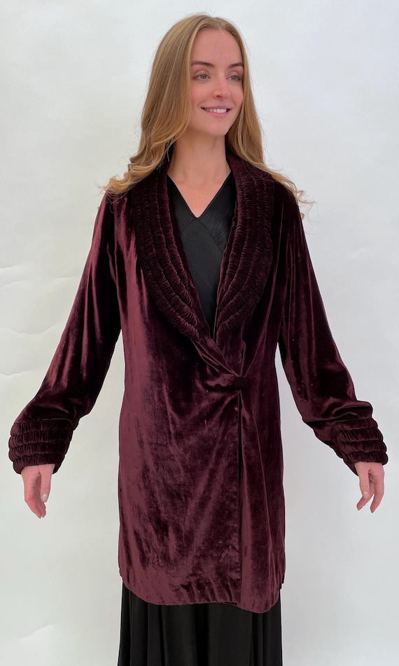 1920s Harvey Nichols velvet coat jacket antique