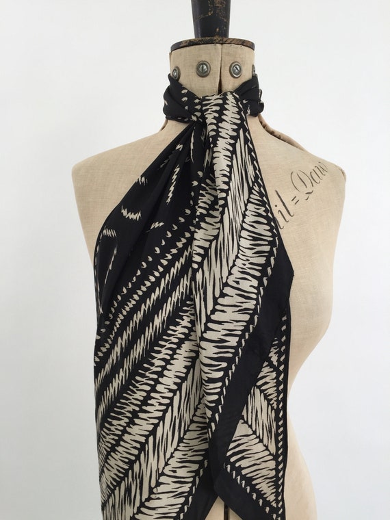 1930s silk scarf vintage antique Art Deco