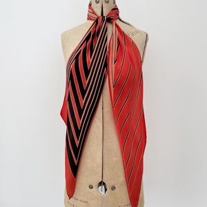 1930s scarf silk Art Deco design vintage