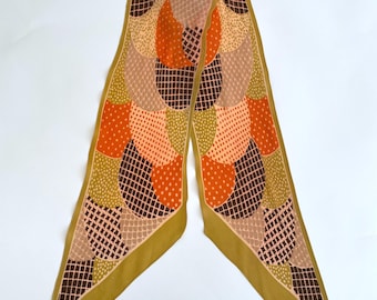 1930s silk scarf Art Deco design antique