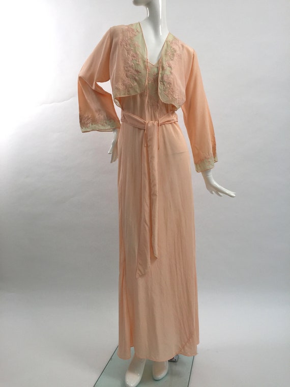 1930s silk slip nightdress with matching jacket vi