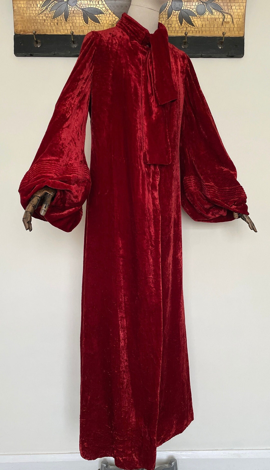 1930s Velvet Coat Ruby Red Antique Etsy