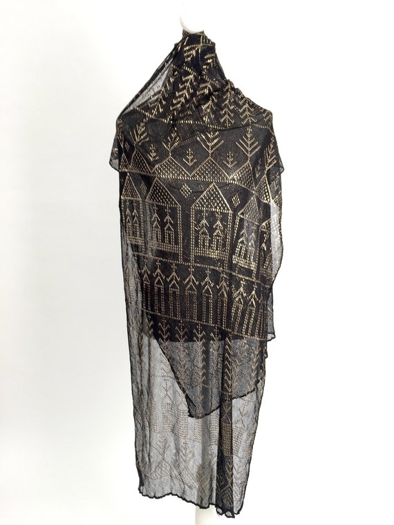 1920s Assuit shawl scarf Egyptian Revival vintage