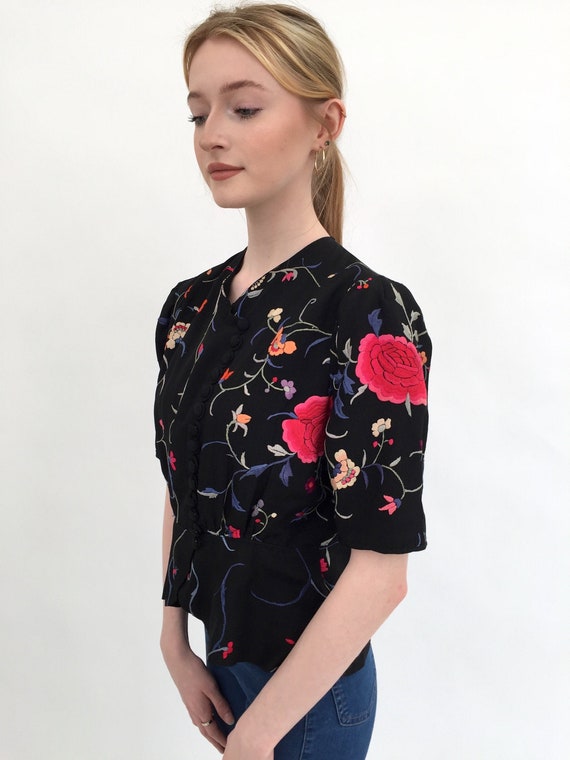 1930s embroidered jacket vintage antique