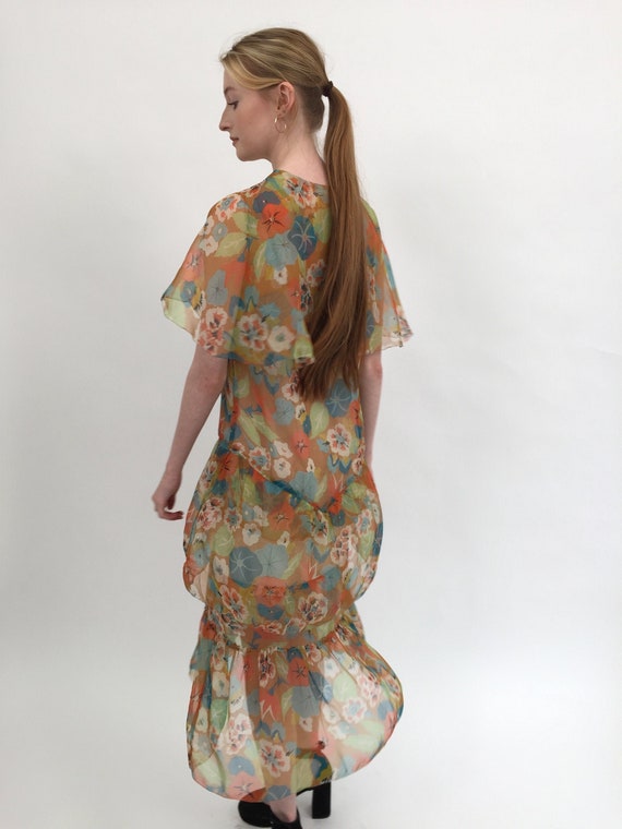 1920s dress silk chiffon dress vintage antique