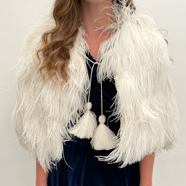 1920s ostrich feather cape antique