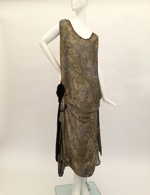 1920s lamé evening dress antique flapper vintage a