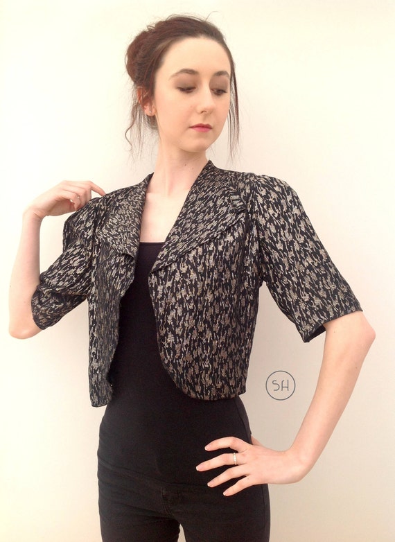 1930s jacket silver lamé Art Deco vintage