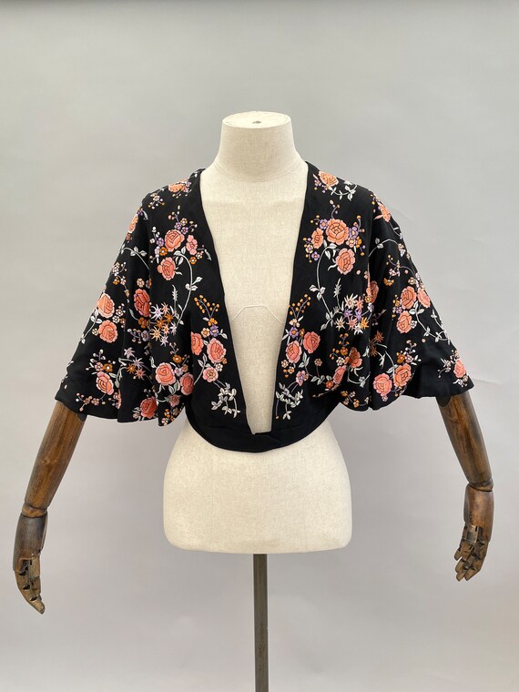 1920s Amazing Embroidered Silk Jacket Coat