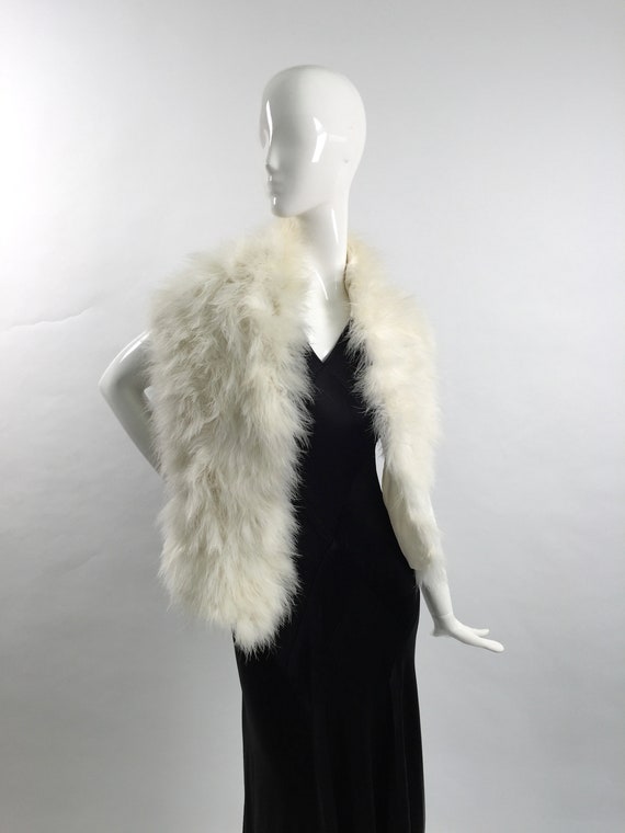 1950s marabou feather stole vintage