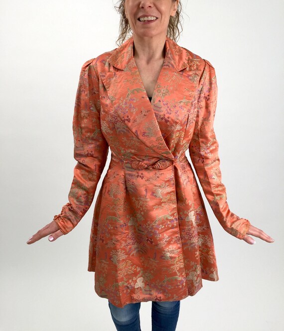 1920s silk jacket Chinese brocade vintage antique
