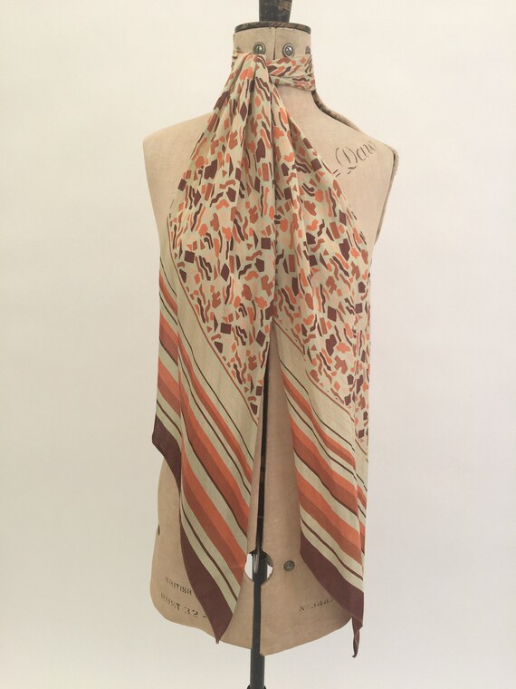 1930s silk scarf Art Deco vintage antique