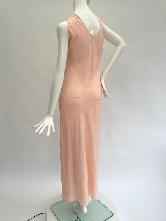 1930s silk gown slip embroidered antique vintage - image 4