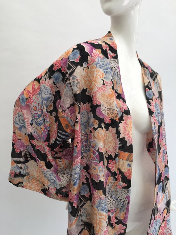 Floral kimono style jacket made from original 1920