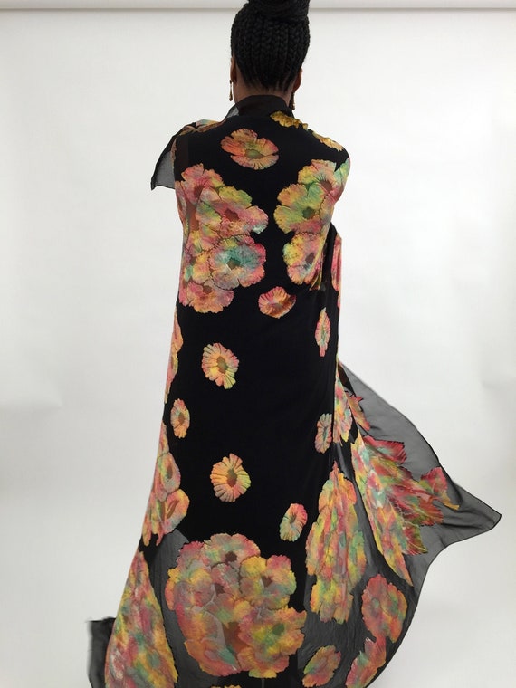 1920s devoré silk shawl vintage antique