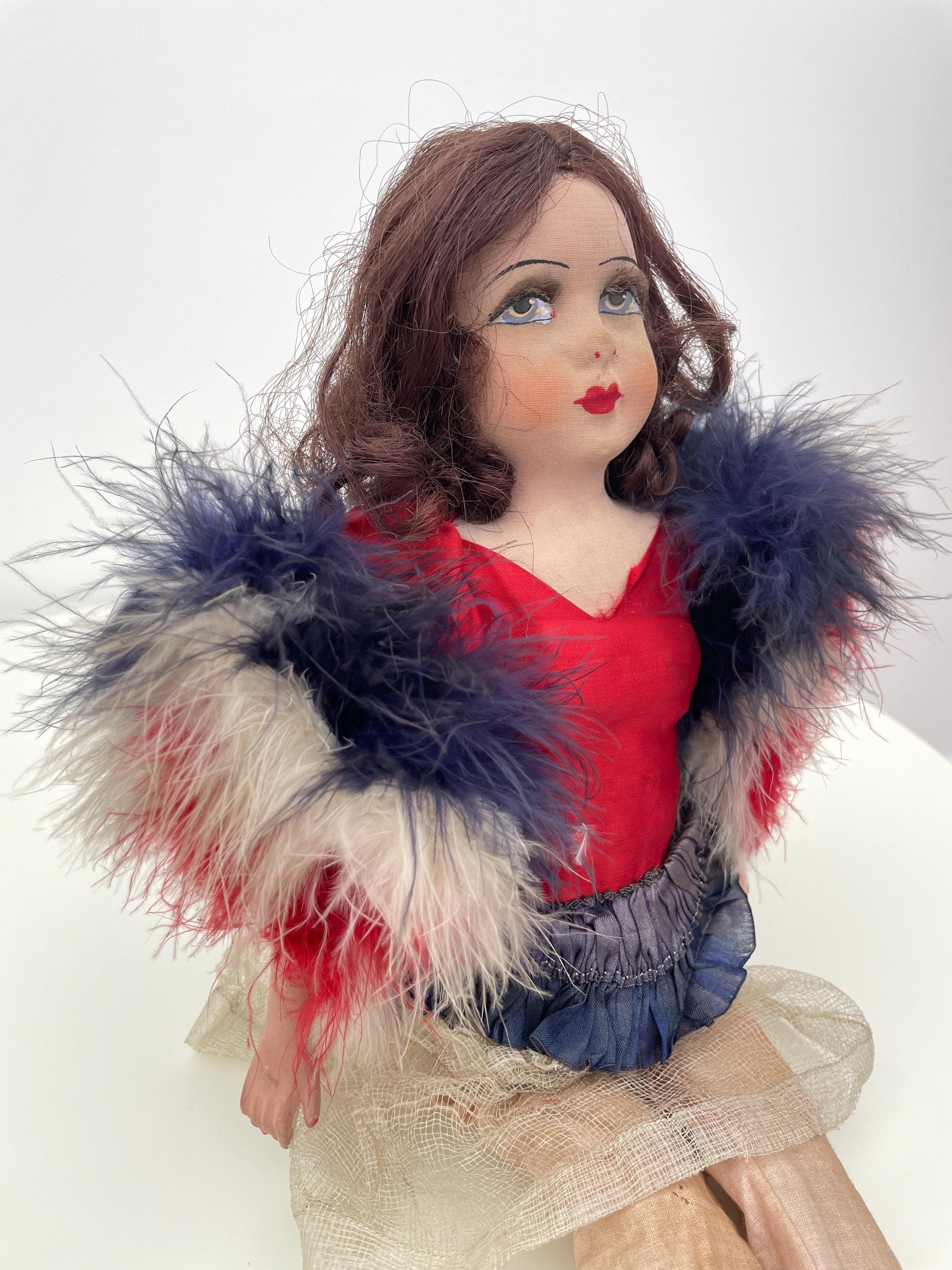 Corps De Poupée De Salon Français Années 1920 – Tissu Et Plâtre, Authentique