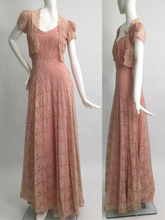 lace dress and jacket