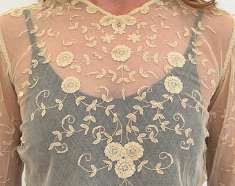 Antique lace blouse Edwardian