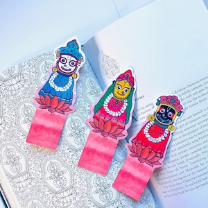Jagannath Baladeva & Subhadra  Bookmarks | Die Cut | Watercolour Art | Handmade | Stationary Gift