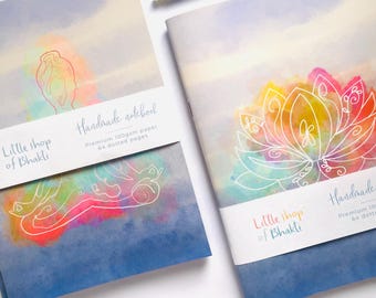 Lotus Notebooks | 64 pages | A5 Notebook | Yoga Padmasana Art Notebook