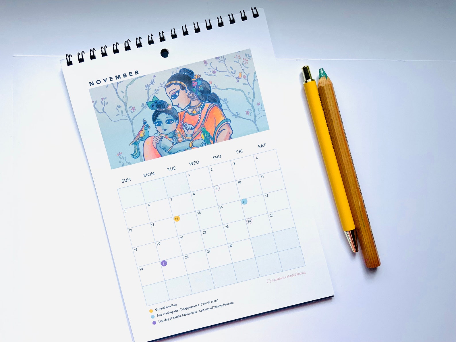 Vaisnava calendar 2023 calendar monthly calendar wall art etsy