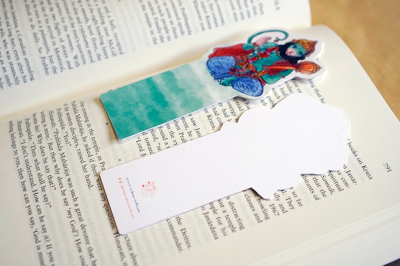 Sita & Rama Bookmarks Die Cut Bookmarks Hanuman Bookmark Handmade