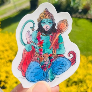 Hanuman vinyl sticker  |  Water resistant sticker