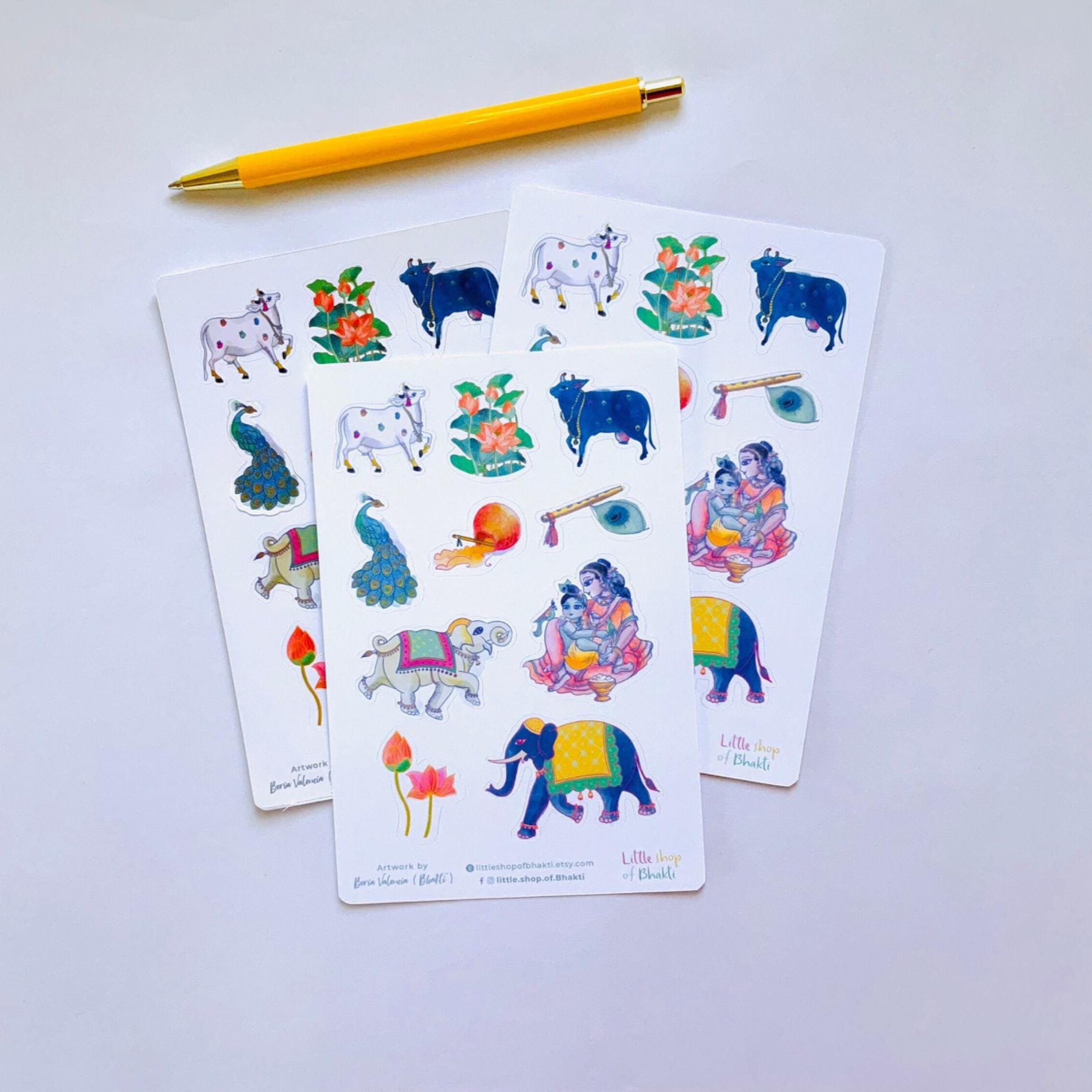 Krishav Name Sticker Krishna Sticker Pack - Glossy Journal Stickers - Etsy