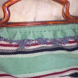 Rare Green Vintage Chimayo Bag 1930's-40's image 2