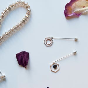 Silver Geometric Hijab Pin | Hijab Accessories | Eid Gift