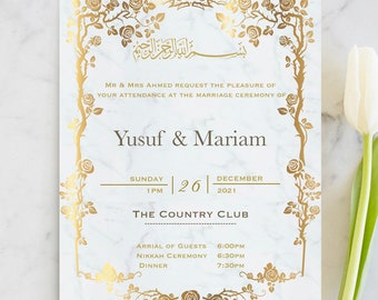 Evite Digital Mehndi Invitation | Nikah Walima Shadi Mehndi Muslim Ceremony Invite