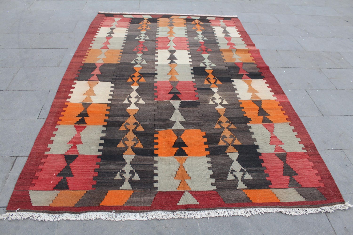 Kilim Turc, Tapis Vintage, Kilim, Area, Oriental, Boho Kilim, Kilim Décoratif, Grand Cecim, Tapis, 2