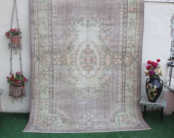 Large rug, Turkish rug, Oushak rug, Vintage Rug, Oversize Rug, Area Rug, Livingroom rug, Saloon rug, Diningroom Rug, Rug,287x190cm 9.5x6.2ft