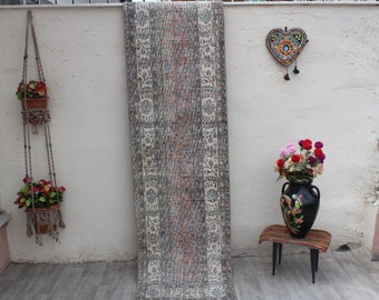 Runner Rug, Turkish Runner Rug, Stitched Runner, Decorative Runner, Hallway Rug, Corridor Rug, Stair Rug, Kitchen rug, Rug,300x70cm,10x2.3ft