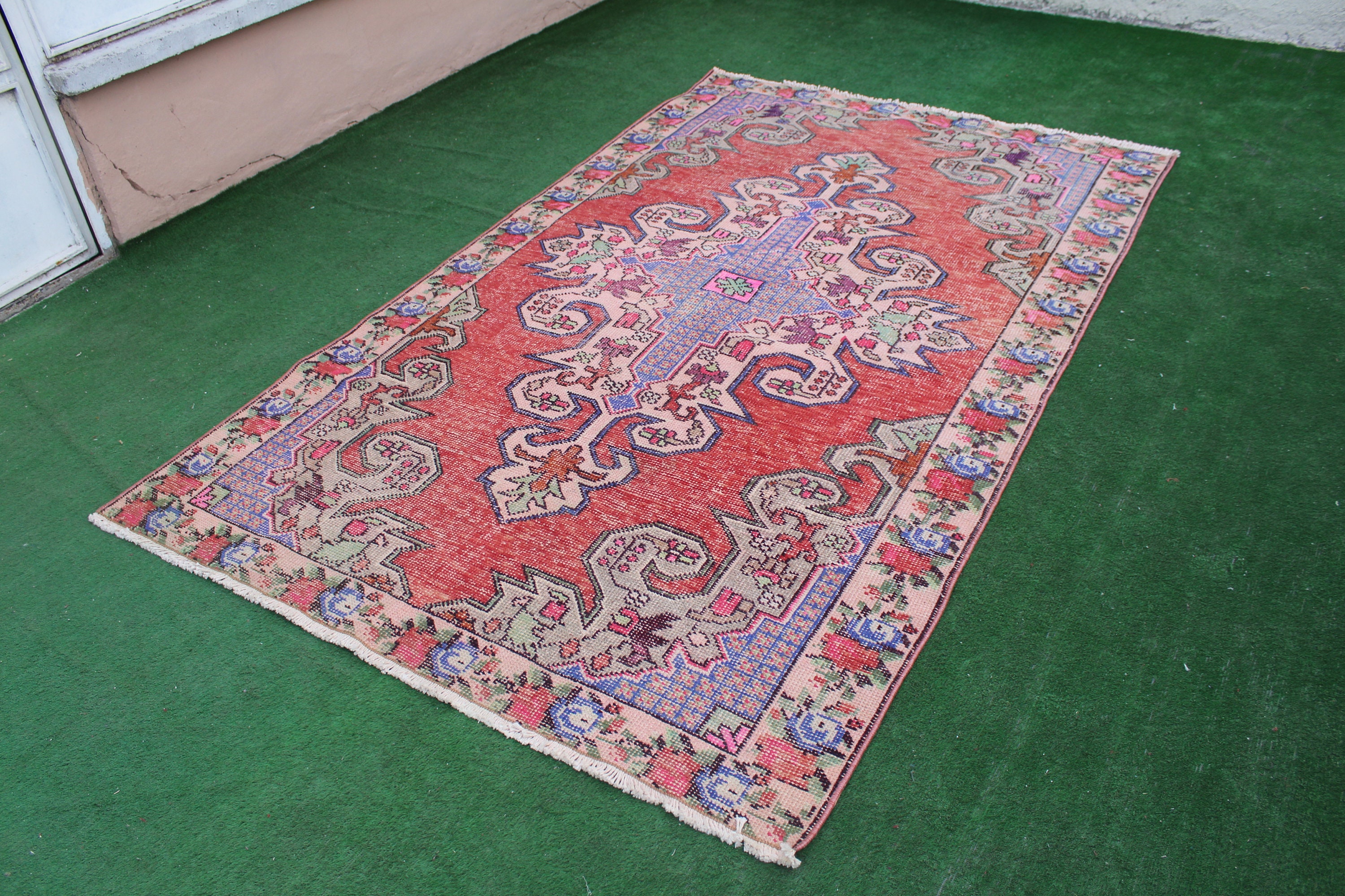 Oushak rug Turkish Rug Kilim Rug Vintage Rug Tribal Rug Etsy