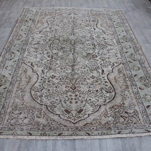 Large rug, Turkish rug, Oushak rug, Vintage Rug, Oversize Rug, Area Rug, Livingroom rug, Saloon rug, Faded Rug, Wool Rug, 235x166cm, 8x5.5ft